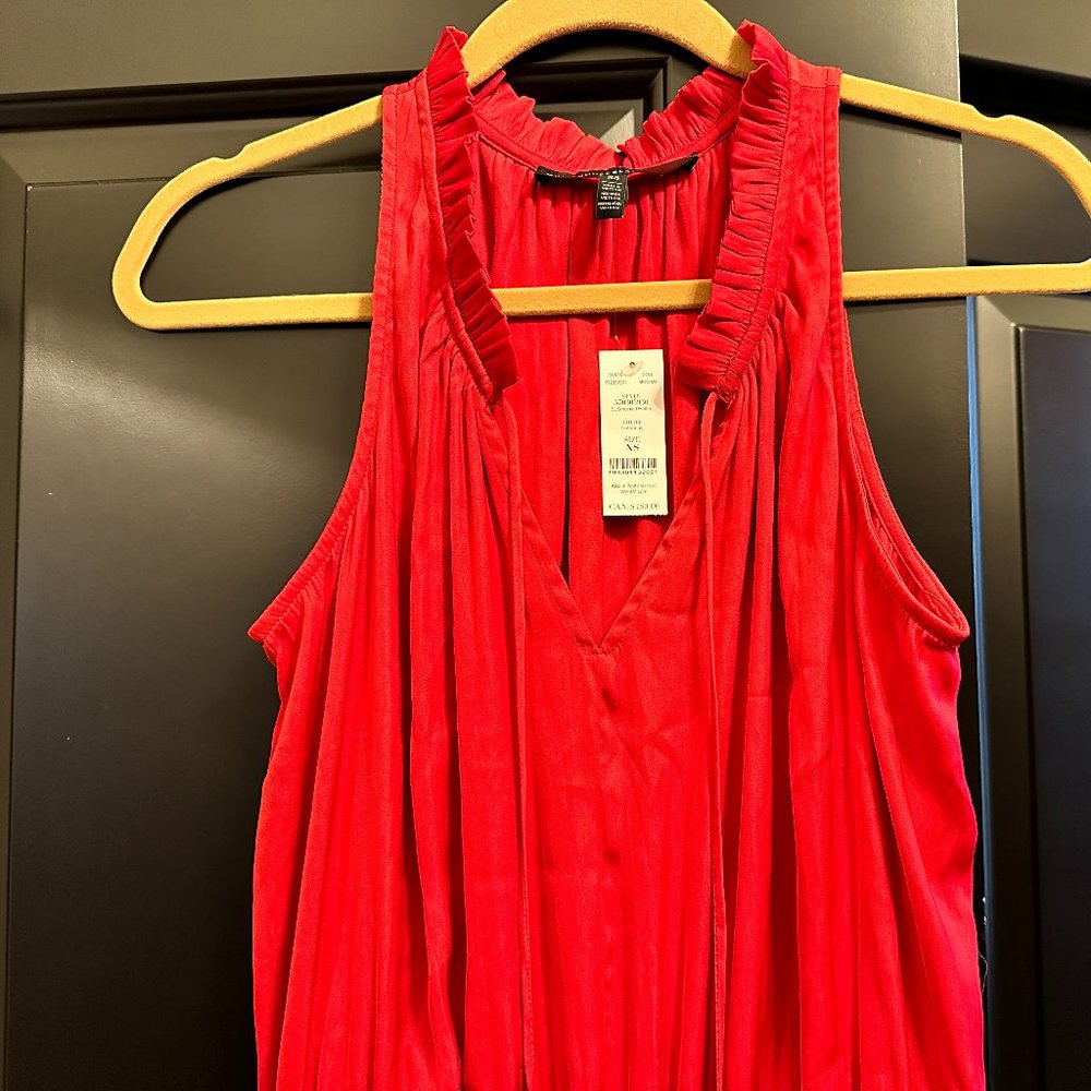 NWT WHBM Beautiful Red Lightweight Silky Dress Size X Small - Picture 5 of 14